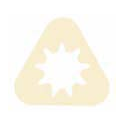 Collar - Triangle - Beige - Pack of 50