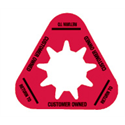 Collar - Customer Owned - Red - Triangle - Pack of 10