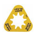 Collar - "SHOT BLAST" - Yellow - Triangle - Pack of 50