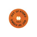 Collar - "OUT OF HYDRO" - Round - Orange - Pack of 50