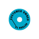 Collar - Customer Owned - Round - Light Blue - Pack of 10