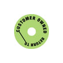 Collar - Customer Owned - Round - Lime Green - Pack of 10