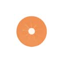 Collar - Round - Florescent Orange - Small - Pack of 10