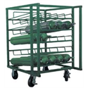 25 Cylinder Layered C, D & E Cylinder Cart, 5" Casters w/Brakes