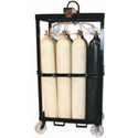 Cradle 12 Pack, Four Corner, CGA540 Oxygen w/Flex Pigtails and Custom Imprint