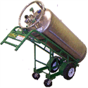 Industrial Liquid Cylinder Cart, w/Lockable Load Hanger