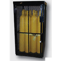 Security Storage Cage with Double Locks and Etracks, Black