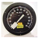 Differential Pressure Gauge, 6" Dial 0-75" H2O