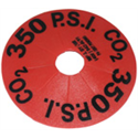 Dewar Saftey Disk 350 PSI CO2-Red - Pack of 50