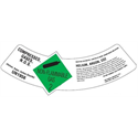 PrePrinted Shoulder Label - Compressed Gas - Helium/Argon/CO2