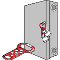MetalLockoutHASP 1 3/4""Dia3/8""L RedPai