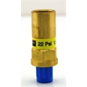 1/4" 22 PSI Pressure Relief Valves For Liquid Dewars Only - Oxygen Cleaned
