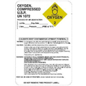 Vinyl Body Label - Oxygen USP UN1072