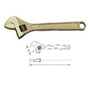 Non-Spark Wrench, Adjustable End, 3/4" Max Opening, 6" Long, Alum Brz
