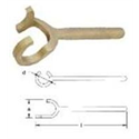 Non-Spark Wrench, Valve Wheel, 1 1/4" Dia 2 1/4" Width 8 9/16" Long, Alum Brz