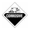 Placard - Corrosive #8 - Removable Vinyl 10.75"