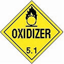 Placard - Oxidizer 5.1 - Removable Vinyl
