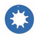 Collar - Blue - 7" Round - Pack of 10
