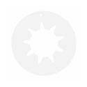 Collar - Semi Clear - 7" Round - Pack of 10