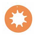 Collar - Florescent Orange - 7" Round - Pack of 50