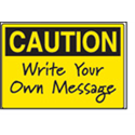 CAUTION Sign 10" x 7", Self-Adhesive Vinyl, (BLANK)