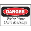 DANGER Sign 10" x 7", Self-Adhesive Vinyl, (BLANK)
