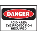 DANGER Sign 10" x 7", Self-Adhesive Vinyl, ACID