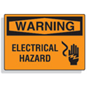 Warning Sign 14x10 Aluminum-Electrical Hazard (w/graphic)