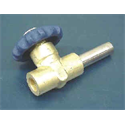 Valve 3/8"FNPT 2 1/8" Tube Blue Handle