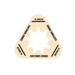 Collar - Customer Owned - Beige - Triangle - Pack of 50
