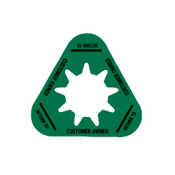 Collar - Customer Owned - Dark Green - Triangle - Pack of 10