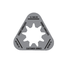 Collar - Customer Owned - Gray - Triangle - Pack of 50
