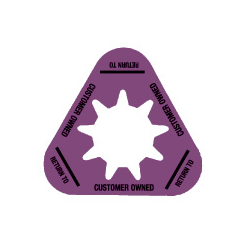 Collar - Customer Owned - Purple - Triangle - Pack of 10