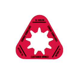 Collar - Customer Owned - Red - Triangle - Pack of 10