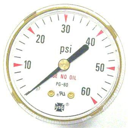 Dewar gauge 0-60psi b/m1/4