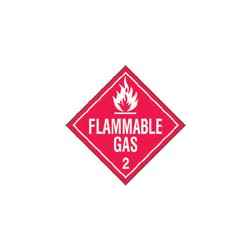 Placard - Flammable Gas #2 Rigid Vinyl