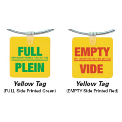 Pre-Printed FULL / EMPTY Ring/Tag - ENGLISH / FRENCH - Pack of 25