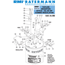 Taylor Wharton XL-45HP Combo Regulator