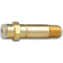 Nipple, CGA-320 1/4" NPT-2 1/2" Long, PTFE tip