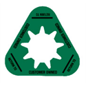 Collar - Customer Owned - Dark Green - Triangle - Pack of 10