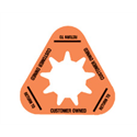 Collar - Customer Owned - Florescent Orange - Triangle - Pack of 50