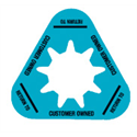 Collar - Customer Owned - Turquoise - Triangle - Pack of 10