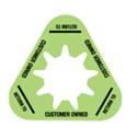 Collar - Customer Owned - Lime Green - Triangle - Pack of 10