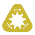 Collar - "LEAKER" - Yellow - Triangle - Pack of 10