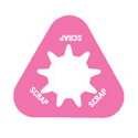 Collar - "SCRAP" - Hot Pink - Triangle - Pack of 10