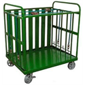 HD Multi-Cylinder Delivery Cart, 6" X 2" Steel Swivel / Brakes
