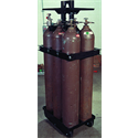 CGA 350 Manifold for 6 Pack Cradle w/ 6 Caster Design