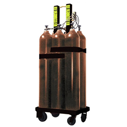 6 Pack Cradle w/ 4 Caster Design