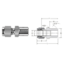 SS Tube Fitting Male Pipe Weld Connector, 5/8 Tube OD x 1/2 Pipe Size