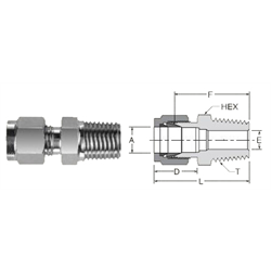 Tube Fitting Male NPT Connector